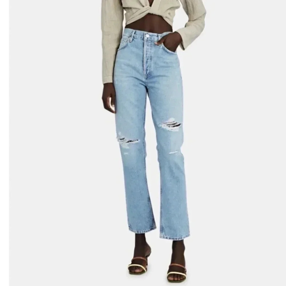 Nwt Citizens Of Humanity Charlotte High Rise Straight Leg Jeans Denim Blue 33